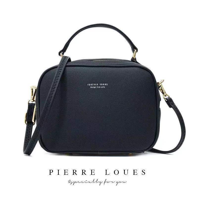 Women's Large Capacity Double Zipper Design Sense Crossbody Bags