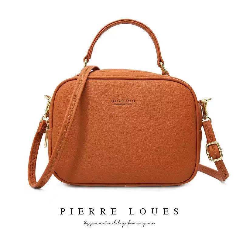 Women's Large Capacity Double Zipper Design Sense Crossbody Bags
