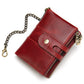 Men's Vintage 2 Fold First Layer Cowhide Coin Purses