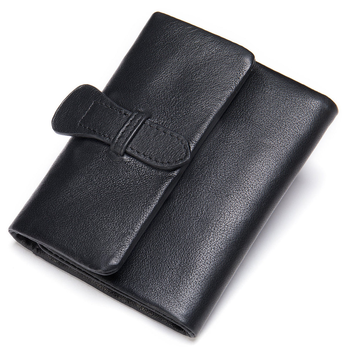 Women's Cowhide Leather Short First Layer Ladies Wallets