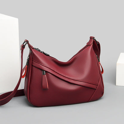 Women's Capacity Soft Leather Simple One Mom Crossbody Bags