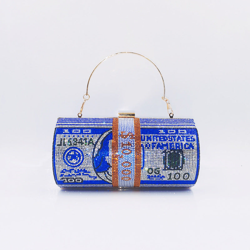 Jinshang Full Diamond Cylinder Usd Fashion Evening Bags