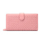 Women's & Men's & Leather Woven Long Clutch Zipper Ladies Wallets