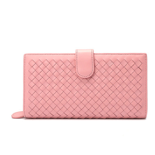 Women's & Men's & Leather Woven Long Clutch Zipper Ladies Wallets