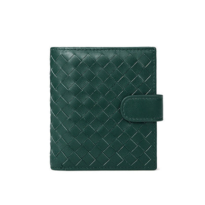Women's & Men's & Leather Woven Long Clutch Zipper Ladies Wallets