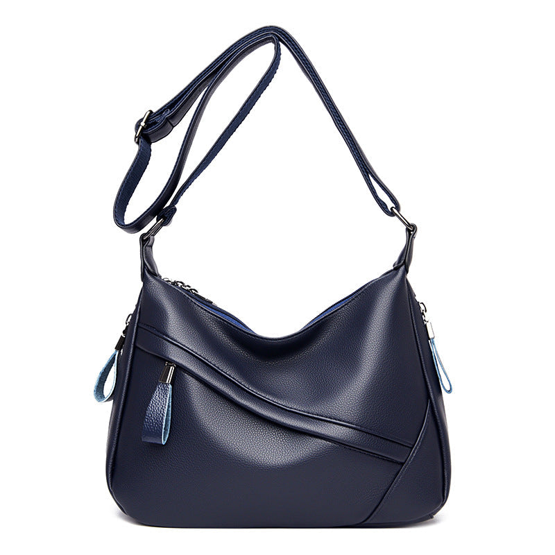 Women's Capacity Soft Leather Simple One Mom Crossbody Bags
