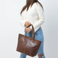 The Kim Tote Bag- Dark Brown