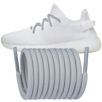 Endoto Shoelaces Replacement Round Laces for Adidas Yeezy Boost 350 V1/V2 380 500/500 HIGH 700 750 950 Sneaker Shoes(Color:GraySize:32Inch)