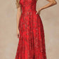 Juliet 2403 Long Butterfly Glitter Embroidered Gown with Corset Top