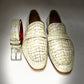 C Collection Crocodile Leather Loafer - Beige