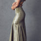 Juliet 242 Metallic Mermaid Long Prom Dress Lace-Up Back