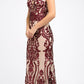 Juliet 243 Sequins Long Evening Dress Cut-Out Back