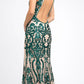 Juliet 243 Sequins Long Evening Dress Cut-Out Back