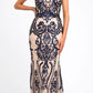 Juliet 243 Sequins Long Evening Dress Cut-Out Back