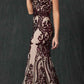 Juliet 243 Sequins Long Evening Dress Cut-Out Back
