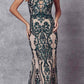 Juliet 243 Sequins Long Evening Dress Cut-Out Back