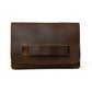 Chic Cocoa Leather Women's Clutch
