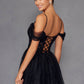 Juliet JT2466A Long Cold Shoulder Sweetheart Corset Bodice A-Line Gown