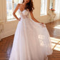 Juliet JT2482SW Floor Length A-Line Lace/Tulle Wedding Ball Gown