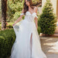 Vestido de fiesta Juliet JT2483KW sin hombros con diseño floral 3D