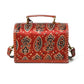 Maroon Mystique Ajrakh Satchel Purse