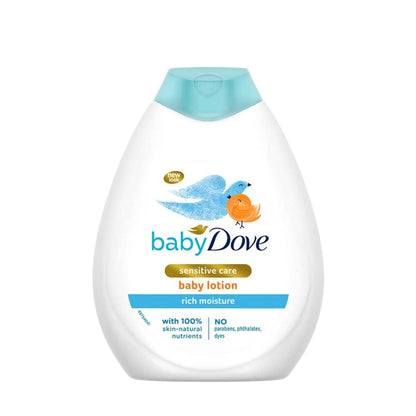 Dove Baby Rich Moisture Loción Corporal - 13.5 fl oz / 400 ml x Paquete de 3