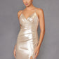 Juliet JT2502A Dress Long Halter Neck Fitted Metallic Gown