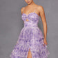 Vestido de fiesta Juliet JT2508A con escote corazón y ojo de cerradura y falda con volantes escalonados