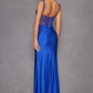 Vestido de noche largo con tirantes florales, ajustado y abertura lateral Juliet JT2518i