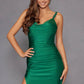 Vestido de noche largo con tirantes florales, ajustado y abertura lateral Juliet JT2518i