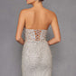 Juliet JT2525L Vestido de Noche de Lujo de Alta Gama sin Tirantes y Ajustado
