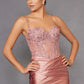 Juliet JT2531K Fitted Bodice Long Satin Sweetheart Prom Gown