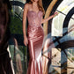Juliet JT2531K Fitted Bodice Long Satin Sweetheart Prom Gown