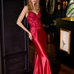 Vestido de fiesta de raso con corsé deshuesado, escote corazón y sin tirantes Juliet JT2534K