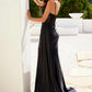 Juliet JT2535K Long Fitted Boned Corset Sweetheart Neck Side Slit Gown
