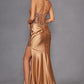 Juliet JT2536K Strapless Sweetheart Corset Back Fitted Satin Prom Gown