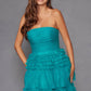 Juliet JT2542S Long Strapless Layered Tulle A-Line Gown