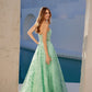 Juliet JT2547S Strapless Sweetheart A-Line Mint Gown