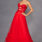 Juliet JT2561S Strapless Sweetheart Keyhole Bodice Tulle A-Line Gown