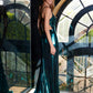 Juliet JT2567U Metallic Fitted Evening Gown
