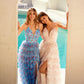 Juliet JT2572U Long Ruffled Layered Skirt Print Formal Gown