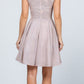 LIQUIDACIÓN - Vestido Skater Corto con Hombros Descubiertos La Scala 25759 Jacquard Brillante (Talla S)