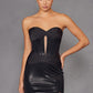 Juliet JT2578H Long Sweetheart Strapless Fitted Metallic Prom Gown