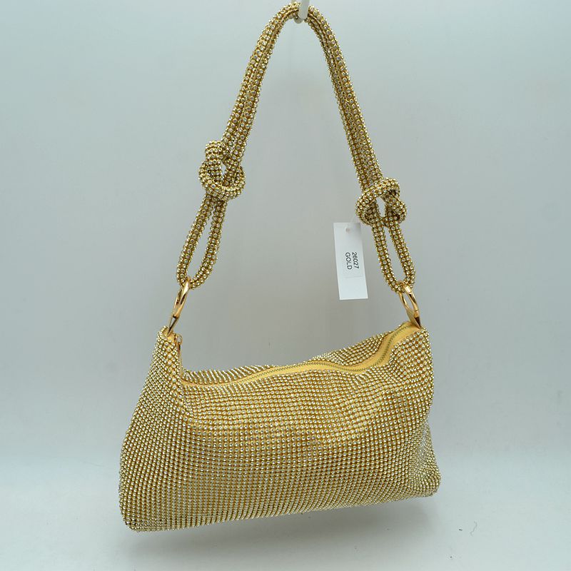 Textured Handbag with Knotted Shoulder Strap