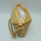 Textured Handbag with Knotted Shoulder Strap