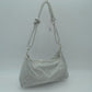 Textured Handbag with Knotted Shoulder Strap