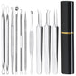 Pimple Popper Tool Kit10 Pcs Professional Blackhead Remover Comedones Extractor for Easy Removal for PimplesBlackheadsZit Removing Facial and Nose Acne Removal Kit with Metal Box (Silver)