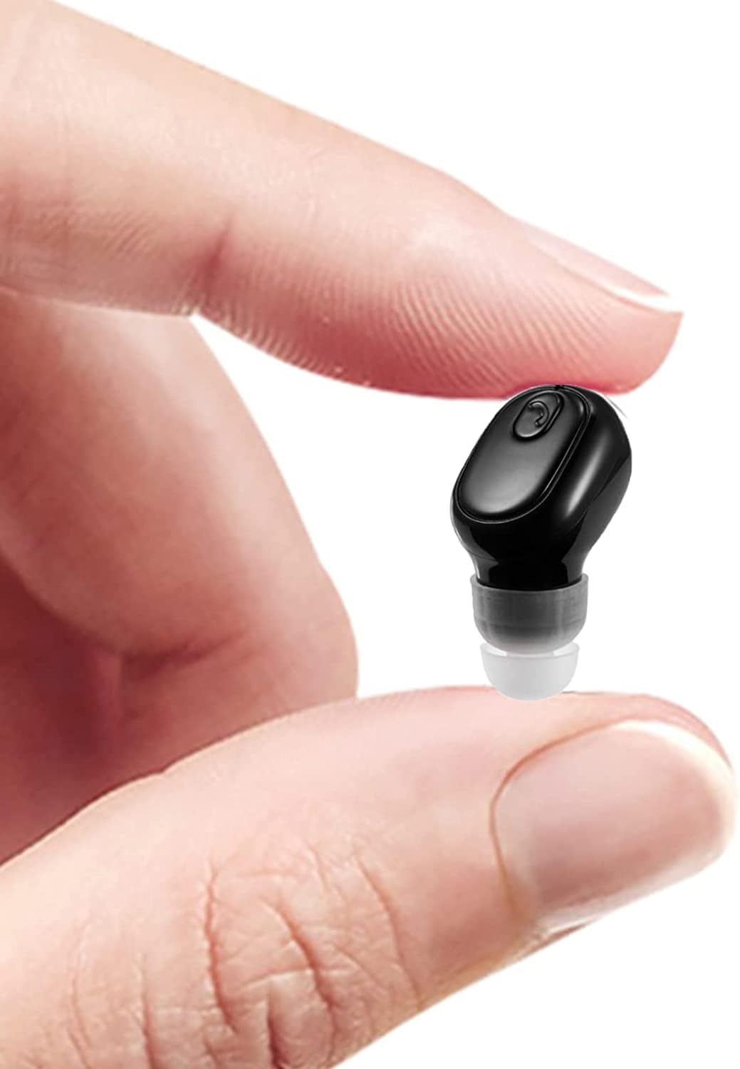 MocaDng Auricular inalámbrico Bluetooth único invisible, intrauditivo, con 12 horas de reproducción, batería de duración superlarga, mini auricular Bluetooth manos libres para coche, para smartphones iOS Android (negro)