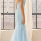 Juliet 271 Glitter Mesh Fitted Evening Gown