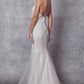 Juliet 271 Glitter Mesh Fitted Evening Gown
